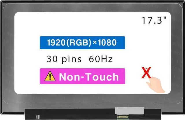 Main image of GBOLE 17.3" Screen Replacement for Lenovo Ideapad 3 17ABA7 Model 82RQ LCD Display Panel 30 pins 60 Hz (FHD 1920×1080 Non-Touch)