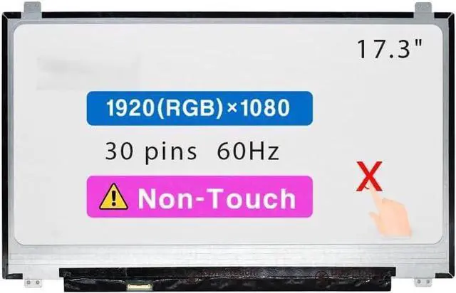 Main image of GBOLE Screen Replacement for Lenovo Thinkpad P17 (2ND GEN) 17.3" FHD 1920 x 1080 30 pin LCD Non-Touch Screen Display Panel