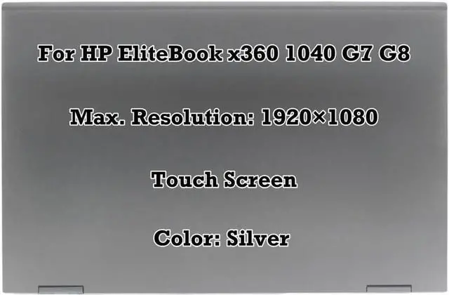 Main image of GBOLE M46725-001 14.0" Replacement for HP EliteBook x360 1040 G7 G8 1920x1080 FHD LCD LED Display Touch Screen Assembly Complete