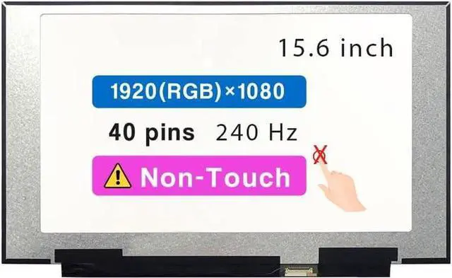 Main image of GBOLE 15.6" Screen Replacement LQ156M1JW03 LQ156M1JW09 for ASUS Rog G531 GL531 G531G GX531 G531GU G531GW GL531G GL531GW GX531G FHD 1920x1080 40 pin 240Hz LCD Non-Touch Screen Display Panel