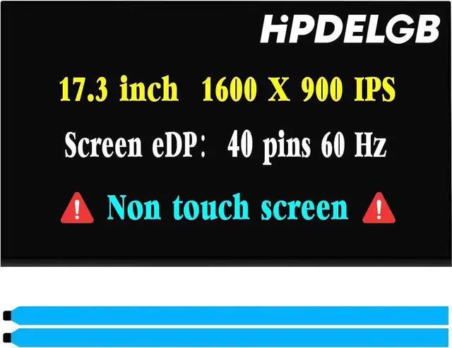 Main image of GBOLE 17.3" Screen Replacement for MSI Leopard Pro MSI GP70 2QF LCD Digitizer Display Panel 40 pins 60Hz HD+ 1600 X 900 IPS Non-Touch