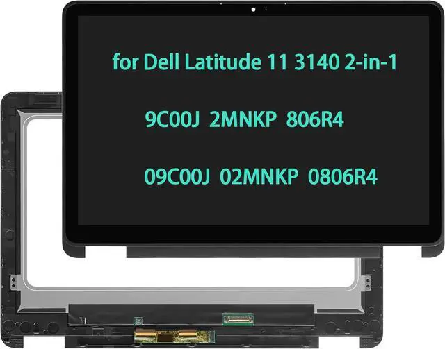 Main image of NUOLAISUN 11.6" Screen Replacement for Dell Latitude 11 3140 2-in-1 LCD Touch Screen Digitizer Assembly 9C00J 2MNKP 806R4 09C00J 02MNKP 0806R4 XYY57 55MKX 0XYY57 055MKX HD 1366x768
