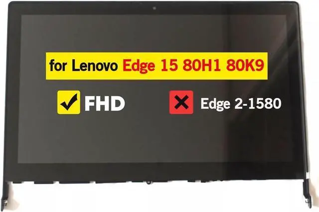 Main image of GBOLE 15.6" LCD Touch Screen Display Replacement Assembly with Bezel for Lenovo Edge 15 80K9 5H40G91213 FHD 1920 * 1080