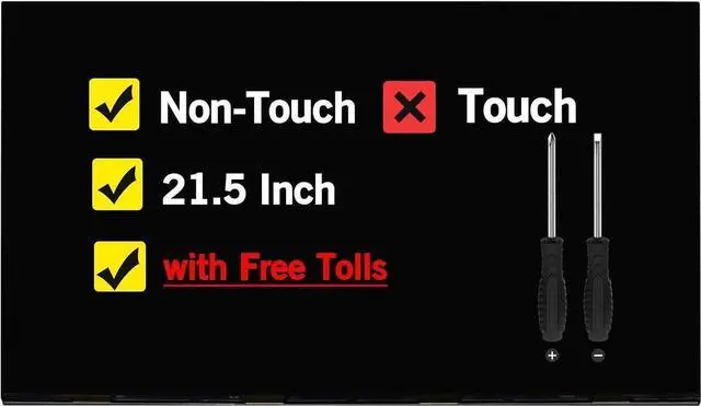 Main image of 21.5" LCD Screen for HP PC Model 22-dd0153W Non-Touch FHD 1920 * 1080 Replacement Display Panel (No-Touch)
