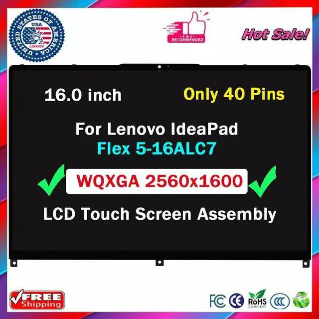 Main image of 16" for Lenovo IdeaPad Flex 5 16ABR8 82Y1 LCD Touch Screen 2560x1600 5D10S39796