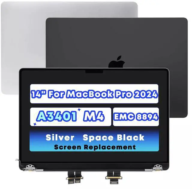 Main image of 14" for Apple MacBook Pro M4 A3401 EMC 8894 LCD Screen Full Display Assembly Space Black