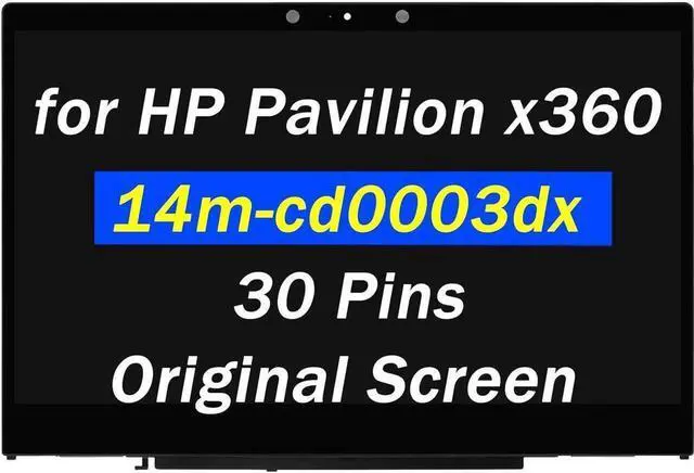 Main image of GBOLE Original Screen Replacement 14" for HP Pavilion x360 14-cd1042nr 14-cd1066nr 14-cd1075nr 14-cd1025cl 14-cd1021la 14-cd0013la 30 Pins (1920X1080) LCD Display Touch Assembly Bezel with