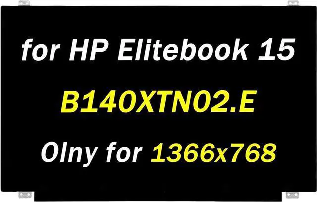 Main image of GBOLE Replacement for HP Elitebook 840 G1,840 G2,840 G3,840 G4,745 G4 30 Pins 60HZ HD 1366x768 14" LCD Non-Touch Screen Laptop Display Panel