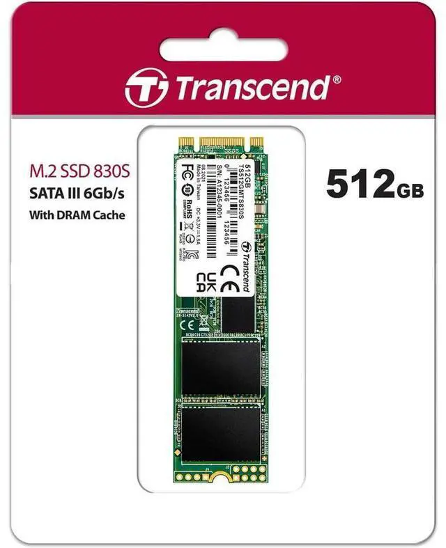 Alt view image 4 of 7 - 512GB MTS830S M.2 2280 SATA III SSD, Internal Solid State Drive, Dram Cache, Compatible with Laptop & PC Desktop, Up to 560/500 MB/s - TS512GMTS830S