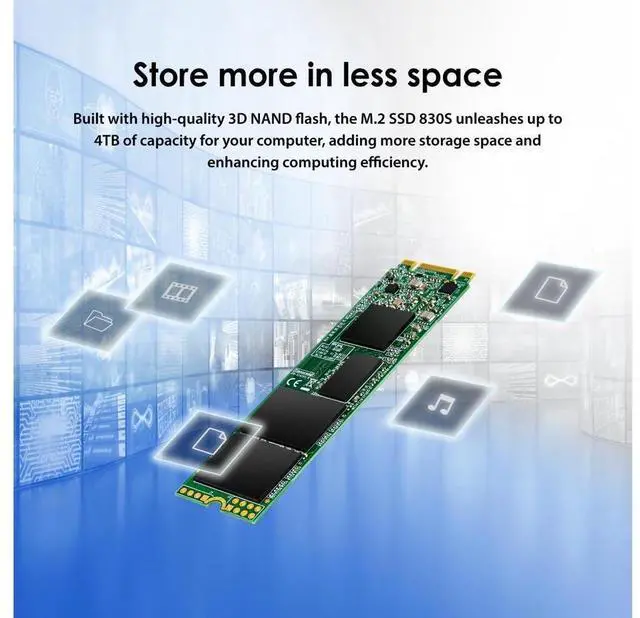 Alt view image 6 of 7 - 512GB MTS830S M.2 2280 SATA III SSD, Internal Solid State Drive, Dram Cache, Compatible with Laptop & PC Desktop, Up to 560/500 MB/s - TS512GMTS830S