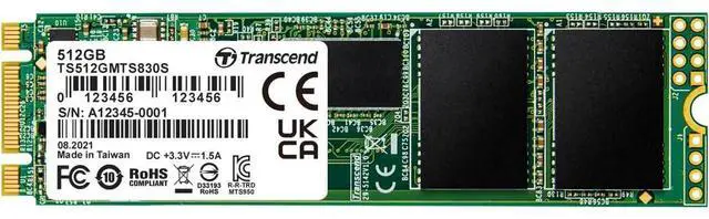 Main image of 512GB MTS830S M.2 2280 SATA III SSD, Internal Solid State Drive, Dram Cache, Compatible with Laptop & PC Desktop, Up to 560/500 MB/s - TS512GMTS830S