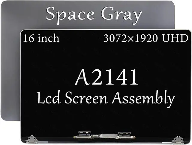 Main image of A2141 Screen Replacement for MacBook Pro Retina A2141 2019 Full LCD Screen Display Assembly EMC 3347 661-14200 Space Grey