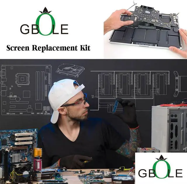 Alt view image 3 of 6 - A1706 A1708 LCD Screen Replacement kit for MacBook Pro Retina A1706 A1708 Late 2016 Mid 2017 Full LCD LED Screen Assembly Display EMC 3071 EMC 3163 EMC 3164 MLH12 MNQF2 MPXV2LL/A (Space Grey)