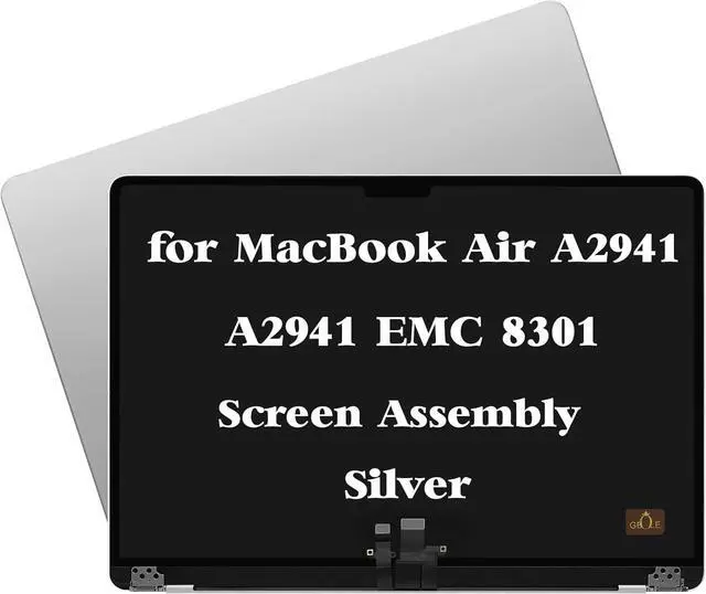 Main image of A2941 M2 Screen Replacement for MacBook Air A2941 M2 Retina 2023 EMC 8301 MQKP3 MQKQ3 MQKR3 Full LCD Screen Display Assembly Silver