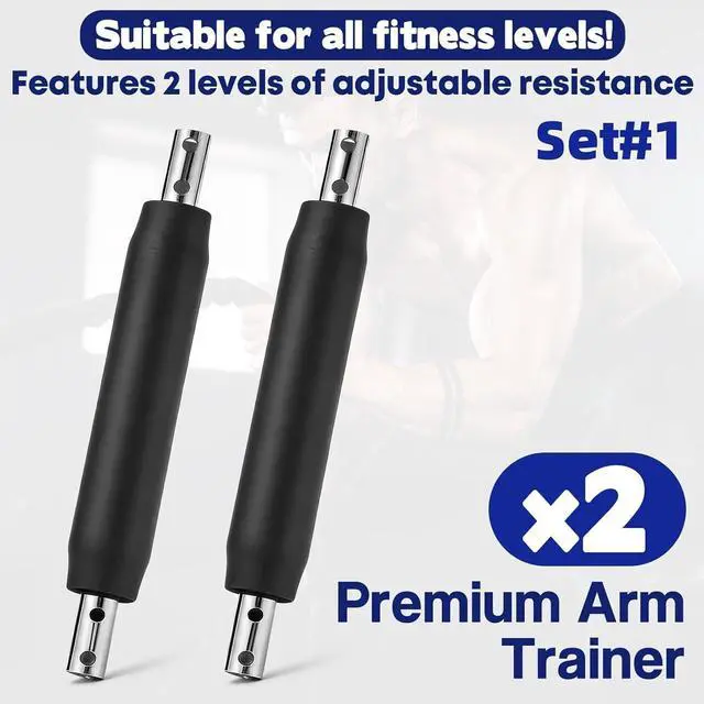 Alt view image 6 of 6 - U-Shaped Chest Workout Equipment Spring Resistance Accessories, 30-66lb, 110-140lb Two Sets, Twister arm Trainer Accessories, Home Gym Accessories from Beginners to Muscle Building Strength Training