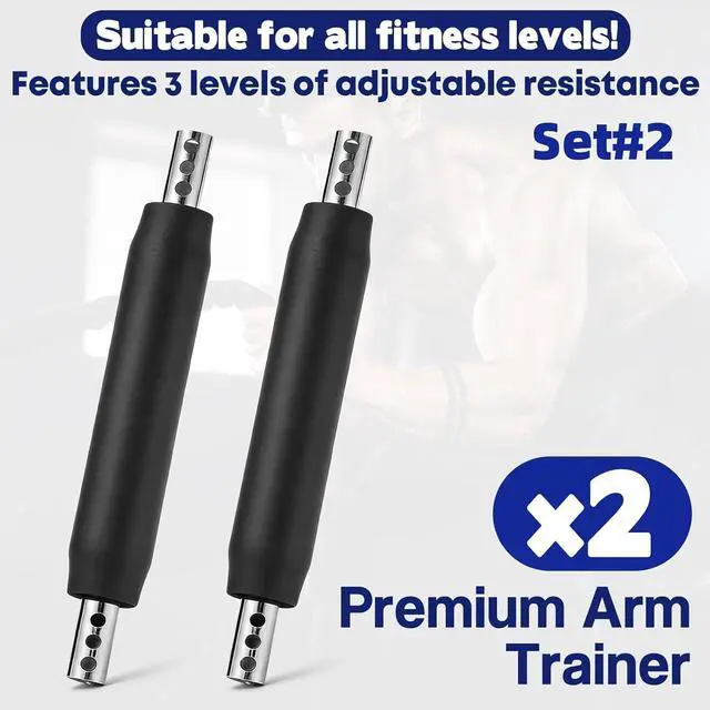 Alt view image 5 of 6 - U-Shaped Chest Workout Equipment Spring Resistance Accessories, 30-66lb, 110-140lb Two Sets, Twister arm Trainer Accessories, Home Gym Accessories from Beginners to Muscle Building Strength Training