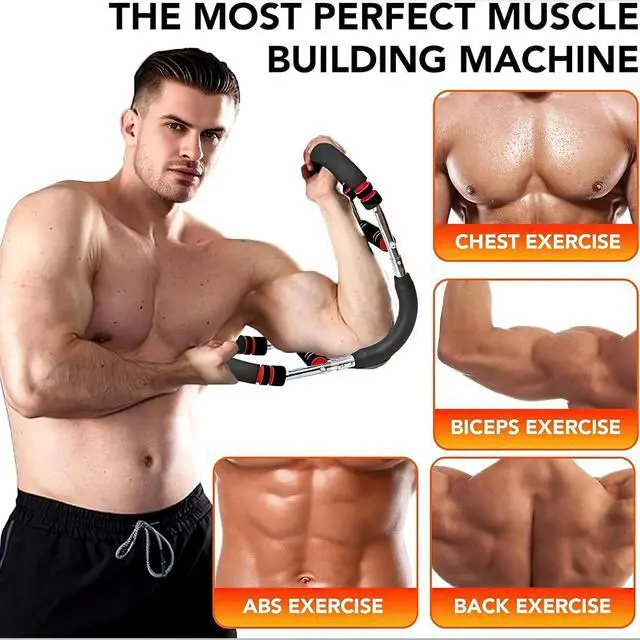 Alt view image 2 of 5 - Chest Workout Equipment, Twister arm Trainer, Adjustable 5 Resistance Levels Ergonomic Home Gym Equipment, Chest Workout Equipment for Daily Fitness and Muscle Building Training