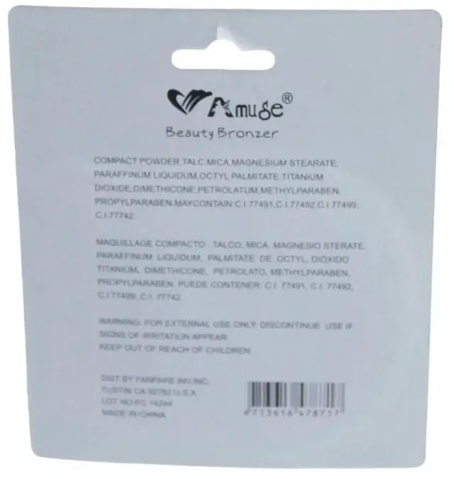 Alt view image 3 of 3 - Bronzer Amuse Cosmetics Professional Series Beauty Bronzer with Applicator Brush
