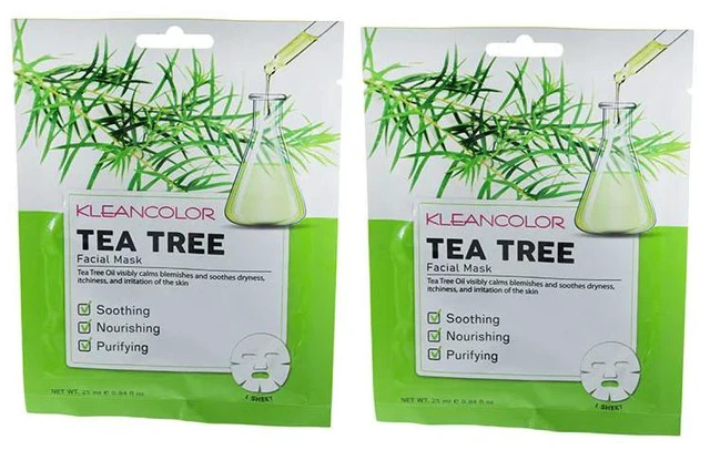 Main image of Kleancolor Tea Tree Facial Mask 0.8 fl oz 2Pk