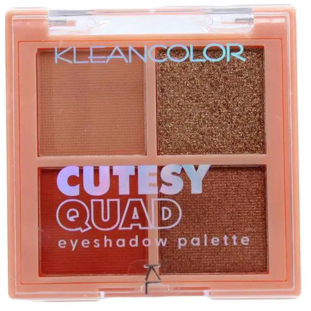 Alt view image 2 of 3 - KleanColor Cutesy Quad Eye Shadow Palette In 4 Colors Copper Coin 2 Pack