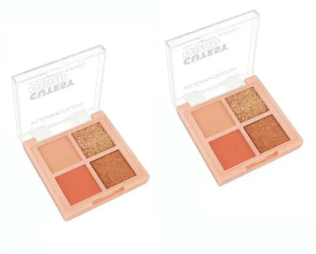 Main image of KleanColor Cutesy Quad Eye Shadow Palette In 4 Colors Copper Coin 2 Pack