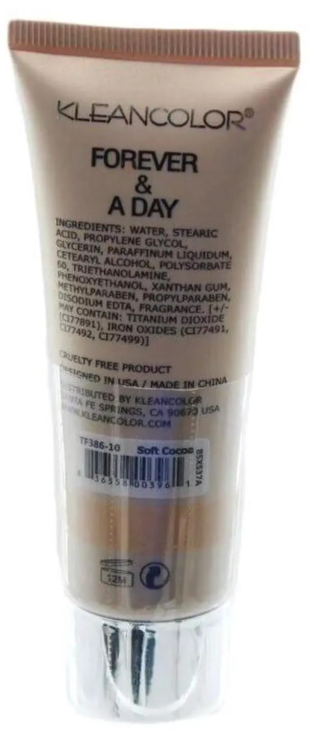 Alt view image 3 of 3 - Foundation KLEANCOLOR Forever & A Day Matte Full Coverage Soft Cocoa 2 Pack