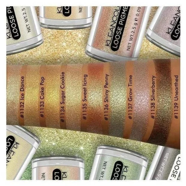 Alt view image 2 of 2 - 2 pcs KleanColor Loose Pigment Metallic Shimmer Eye Shadow #1136 Shiny Penny