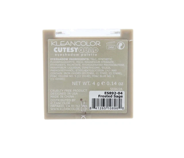 Alt view image 2 of 2 - Eye Shadow KleanColor Cutesy Quad Eye Shadow Palette In 4 Colors Frosted Sage