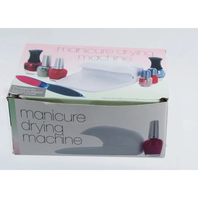 Alt view image 4 of 7 - Portable Manicure Drying Machine White Battery Operated Nail Fan Auto-Switch