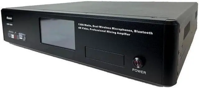 Alt view image 3 of 6 - Acesonic AMW-2650 2600W Karaoke Mixing Amplifier with Built-in Bluetooth, 4K HD & Dual Wireless Microphones