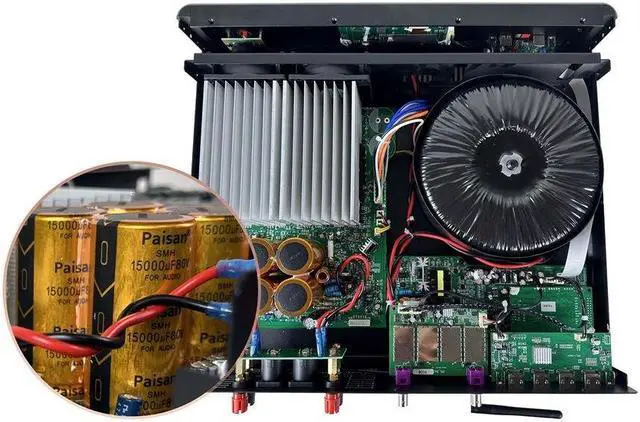 Alt view image 6 of 6 - Acesonic AMW-2650 2600W Karaoke Mixing Amplifier with Built-in Bluetooth, 4K HD & Dual Wireless Microphones