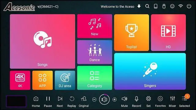 Alt view image 6 of 7 - Acesonic KOD-6888 Dual Hard Drive Multimedia Karaoke Player Android Jukebox System built in 22 Inch Touch Screen