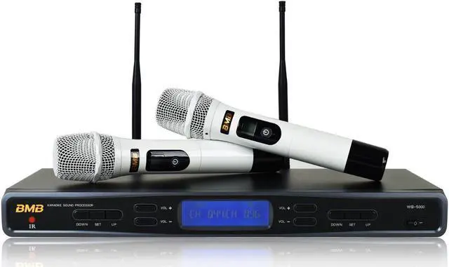 Main image of BMB WB-5000S(W) Wireless Microphone System with White Handhelds