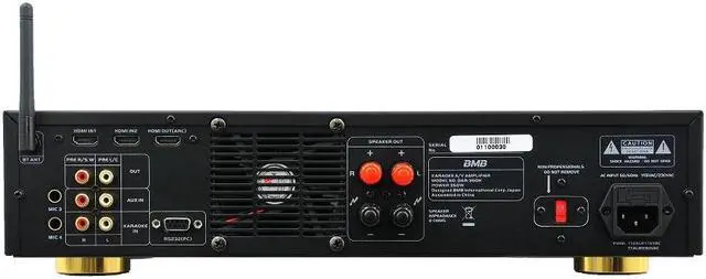 Alt view image 5 of 7 - BMB DAR-200 Mixing Amplifier with BMB CSJ-06 Speakers and BMB WH-210 Wireless Microphone System Package 1