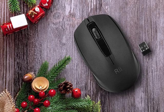 Alt view image 2 of 7 - Rii Wireless Mouse, 2.4G Portable Computer Mice for PC, Laptop, Windows,Office Included Wireless USB dongle (Black)