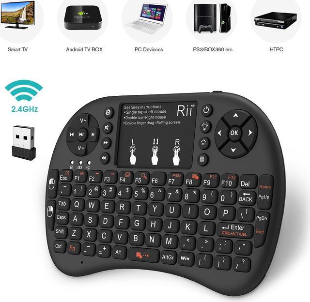 Alt view image 3 of 6 - Rii i8+ Mini wireless keyboard 2.4GHz Wireless Keyboard with TouchPad Backlit For Android TV Box,PC,Laptop,Smart TV,HTPC