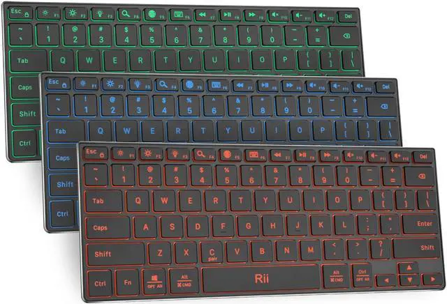 Main image of Rii Bluetooth Keyboard X9,Wireless Keyboard with RGB Backlit, Rechargeable Keyboard with Aluminium Alloy Case for iPad 10th, iPad Pro, iPad Mini, iPad Air,Tablet,Surface,PC,Laptop