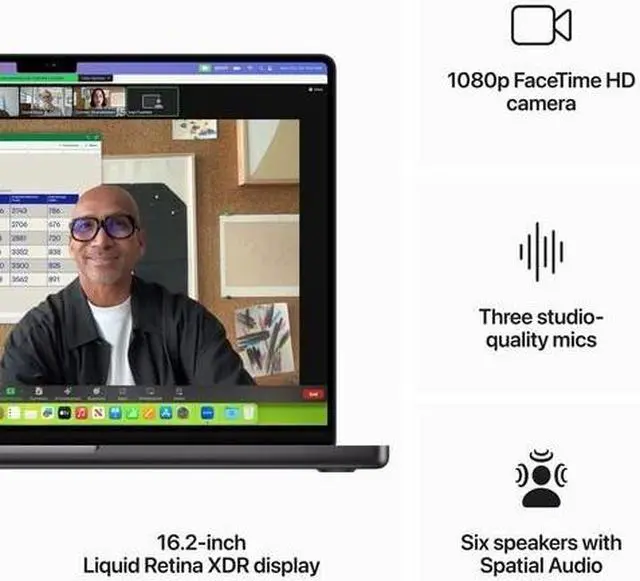 Alt view image 5 of 6 - Apple 2023 MacBook Pro 16" LED M3 Pro 12C 4.05GHz GPU 18C 18GB RAM 1TB SSD, Space Black