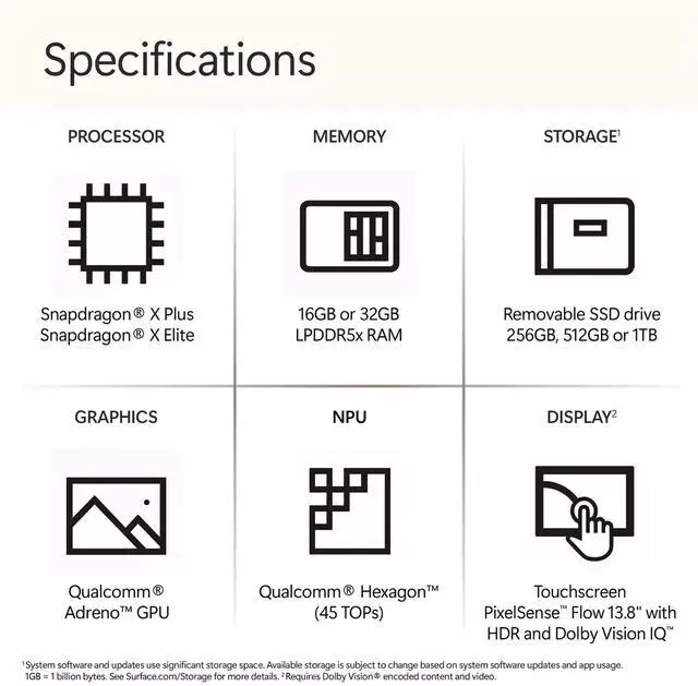 Alt view image 3 of 6 - Microsoft Surface Laptop 7 Copilot+PC 13.8" Touchscreen Snapdragon X Plus 16GB RAM 1TB SSD, Sapphire