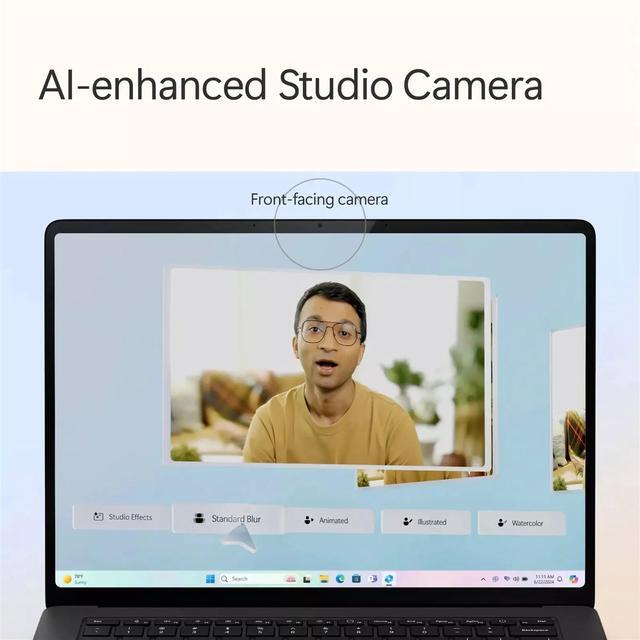 Alt view image 2 of 6 - Microsoft Surface Laptop 7 Copilot+PC 15" Touchscreen Snapdragon X Elite 32GB RAM 1TB SSD, Black