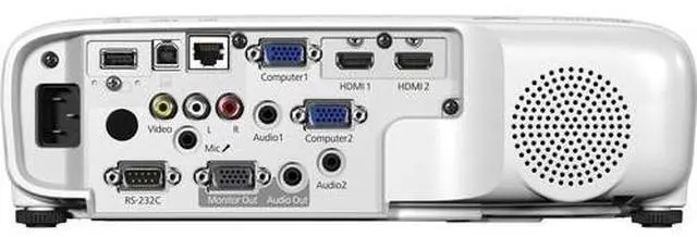 Alt view image 5 of 6 - Epson PowerLite 119W WXGA 4000 Lumn 3LCD Projector with Dual HDMI