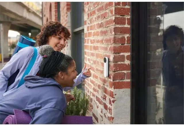 Alt view image 6 of 13 - Google Nest Wi-Fi Video Smart Doorbell Camera (Battery Operated), Linen - Grade A