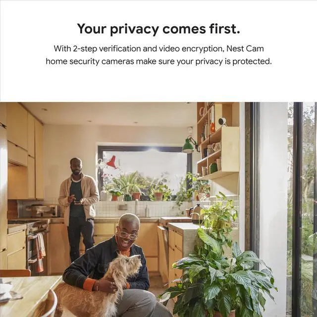 Alt view image 6 of 8 - Google Nest Cam 1080p Full HD Indoor Wired Security Camera (2nd Gen), Sand with Maple Base - Certified Refurbished - Grade A