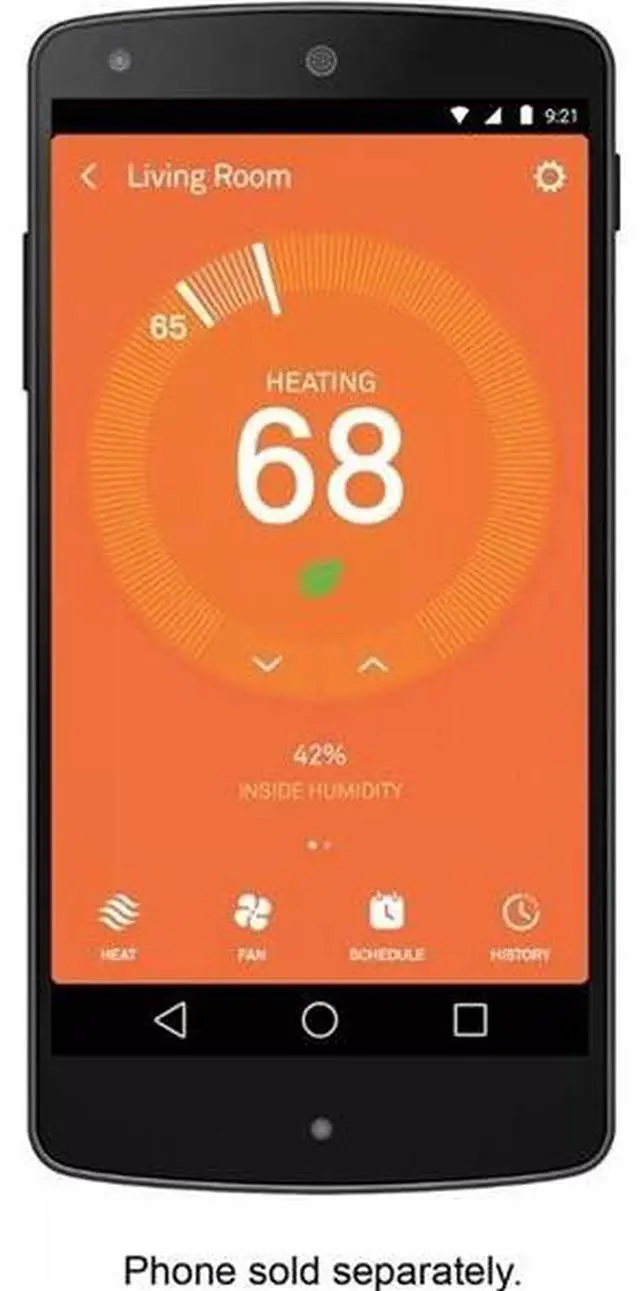 Alt view image 5 of 6 - Google Nest 3rd Gen Learning Smart Wi-Fi App Control Thermostat - Mirror Black