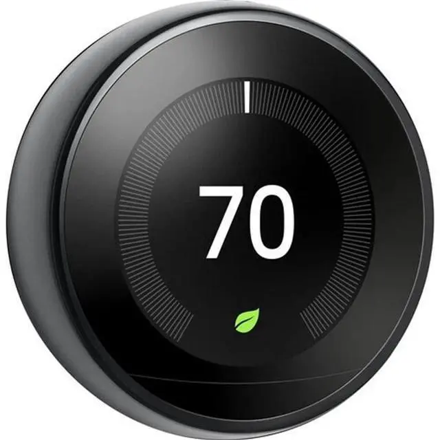 Alt view image 2 of 6 - Google Nest 3rd Gen Learning Smart Wi-Fi App Control Thermostat - Mirror Black