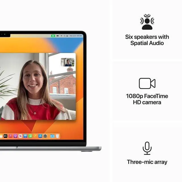 Alt view image 6 of 6 - Apple 2023 MacBook Air 15" IPS Liquid Retina M2 8C 3.49GHz GPU 10C 8GB RAM 256GB SSD, Space Gray