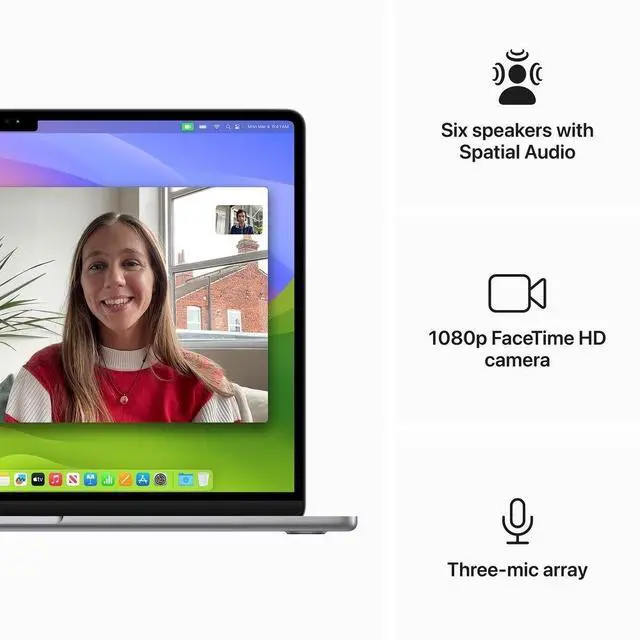 Alt view image 6 of 6 - Apple MacBook Air 15" IPS Retina M3 8C 4.05GHz GPU 10C 16GB RAM 256GB SSD, Space Gray