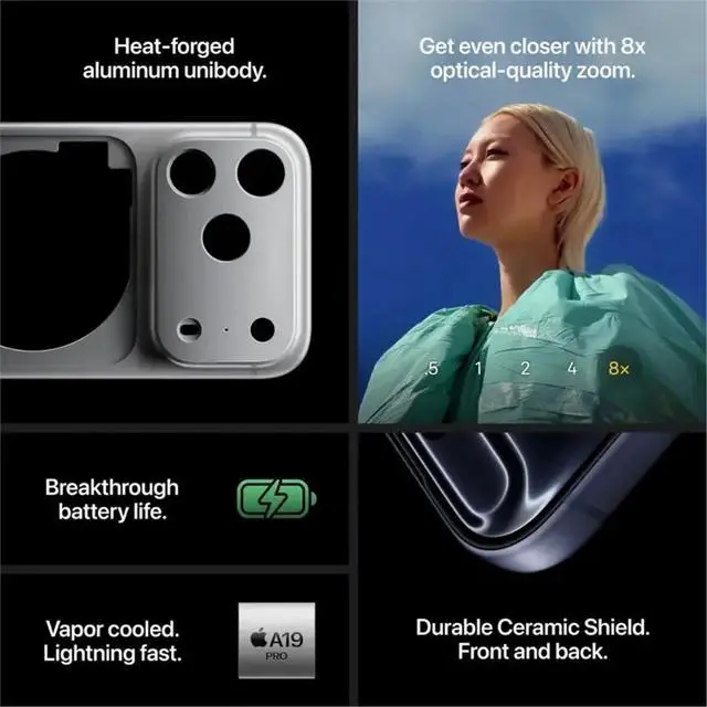 Alt view image 4 of 6 - Apple iPhone 17 Pro Max 256GB 6.9" 5G Fully Unlocked, Deep Blue