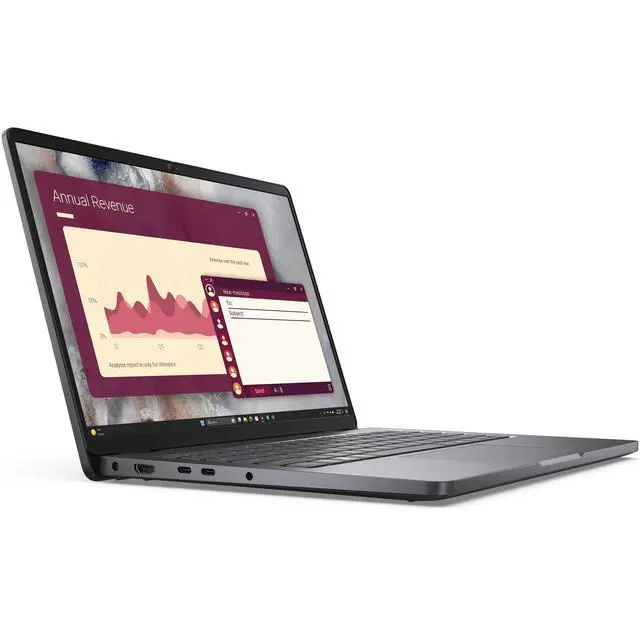 Alt view image 3 of 6 - Dell Pro PC14250 14" FHD+ Intel Core 5 120U 1.4GHz 16GB RAM 256GB SSD WIN11P, Magnetite