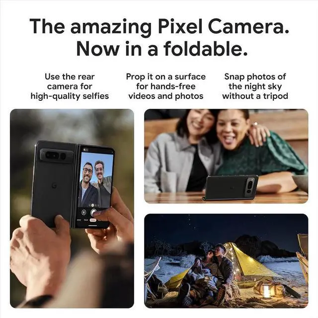 Alt view image 6 of 7 - Google Pixel Fold 5G 512GB Factory Unlocked, Obsidian
